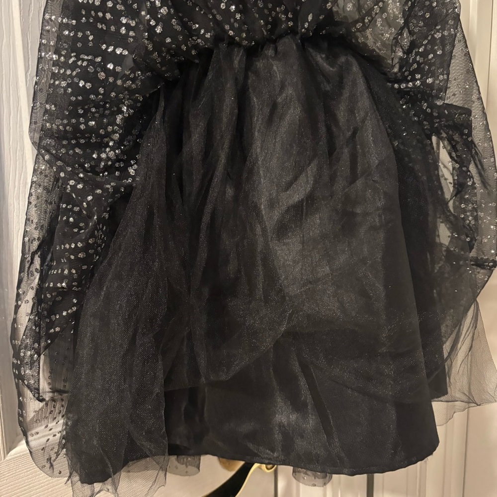 Pinky Girls Black and Silver Sleeveless Occasion Dress Size 7 - Picture 7 of 9
